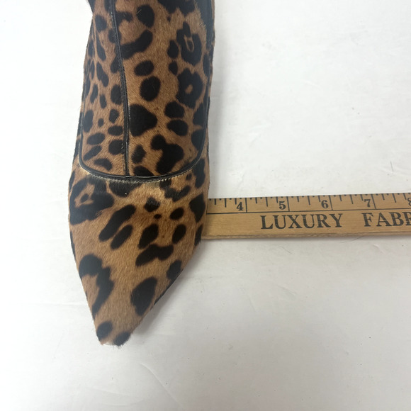 Tabitha Simmons Chelsea Boots Womens 7 Shadow Leopard Print Calf Hair Brown - Picture 14 of 16